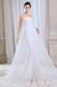 Lace Appliqued Bottom Outdoor Wedding Dress Covered With Net