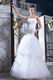 Best Seller One Shoulder Layers White Net Wedding Dress For Bride