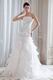 Strapless Layers Cascade Skirt Wedding Dress Ready To Bride Wear