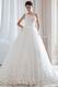 Princess One Shoulder Neck Bridal Dress With Handcrafted Flowers