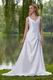 Elegant V Neckline White Taffeta Garden Wedding Dresss With Beading