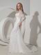 Long Sleeves Formal Church Appliqued Wedding Bridal Outfits