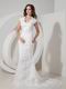 Fashionbale Mermaid V-neck Lace Petite Wedding Bridal Gown