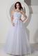 Strapless Empire Appliqued White Wedding Dress Wholesale