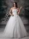 Strapless Floor-length Puffy Tulle Dress To Wedding Bride Wear