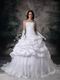 Modest Ball Gown Western Puffy Wedding Dress With Lace