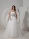 Crystals Lace Up Sweetheart Puffy Bridal Dress With Chapel Train