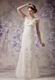 Exquisite Straps Wedding Dress With Square Neck Design