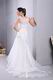 Destination Scoop Neck Trumpet White Fishtail Wedding Dress