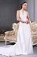 Informal Halter V-neck Ivory Bridal Wedding Dress With Applique