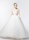 Jewel Appliqued Corset Back Puffy Skirt Custom Wedding Dress