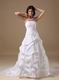 Strapless Side Applique 2014 Discount Wedding Dress For Sale