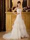 Princess Straps Court Lace and Beading Layered Designer Bridal Dress