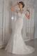 Elegant Trumpet V-Neck Mermaid Wedding Dress With Lace Emberllish