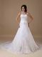 Strapless Embroidery Chapel Train White Wedding Dresses Wholesale