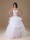 Popular Transparent Appliqued Bodice Layers Hot Selling Bridal Dress
