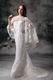 Simple Column Sweetheart Woman In Lace Wedding Dress Slender