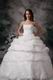 Strapless Royal Household Puffy Bridal Gown With Lace Applique