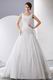 Beautiful Square Neck Applique Corset Chapel Puffy Bridal Dress