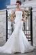 Inexpensive Appliqued Empire Mermaid Fishtail Bridal Dress