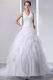 Halter Appliqu Chapel Ball Gown Layers Cascade Wedding Dress Online