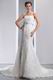 Fit And Flare Silver Belt Trumpet Fishtail Wedding Dress For Bride