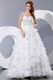 Unique Sweetheart Layers Ruffles Wedding Dress With Beaded Belt