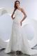 Exquisite One Shoulder Cascade Skirt Chapel Bridal Dress