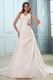 Classic Appliqued V-Neck Chapel Plus Size Wedding Bridal Dress