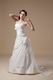 Cute Sleeves Ivory Aline Taffeta Wedding Dress For Bride