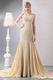 Exclusive Sweetheart Mermaid Champagne Prom Dress With Beading