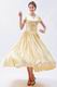 Short Sleeves Champagne Yellow Formal Celebrity Dress In Nevada