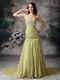 Olive Green Chiffon Mermaid Skirt Hot Sell Prom Dress