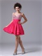 Fuchsia Spaghetti Straps Gilrish Cocktail Prom Dress For Dance Party