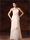 Stylish One Shoulder Empire Champagne Chiffon Prom Skirt For Lady