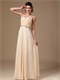 Empire Champagne Prom Dress With One Shoulder Long Skirt Under 100