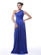 Royal Blue One Shoulder Long Prom Dress For Lady Manufacture