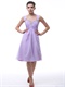 Lavender Cap Sleeves Beaded V-Neck Homecoming Dress The Super Sale