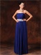 Appliques Decorate Belt Royal Blue Strapless New Arrival Prom Gowns