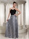 Sweetheart Black and Leopard Printed Special Fabric Prom Dress Not Expensive