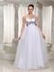 Epire White Prom Club Gowns Dress With Black Embroidery Details