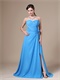 Sample Dress Dodger Blue Sweetheart Neckline Prom Gowns With Flowers Decorate