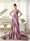 Fascinating One Shoulder Court Train Chiffon Fancy Ball Dress In Ombre Color
