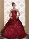 Embroidery Decorate Cute Quinceanera Dress For Discout Pretty Strapless