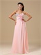 Sweetheart Silver Beading Little Flowers Decorate Pink Long Formal Evening Dress