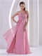 One Shoulder Floor-length Pearl Pink Femme Evening Dress Hot Selling