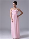 Sweet Halter Neckline Falbala Baby Pink Chiffon Girl's First Prom Dress