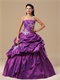 Recommend Purple Taffeta Bluging Skirt Quinceanera Gowns Concert