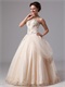 Pretty Pearl Champagne Puffy Ball Gown Skirt Side Hang Up