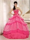 Lovely Hot Pink Floor Length Designer Quinceanera Gown Cakes Design